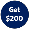 Get $200 icon