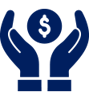 Hands with coin icon.