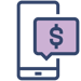 Smartphone with Text Bubble with Money Symbol Icon