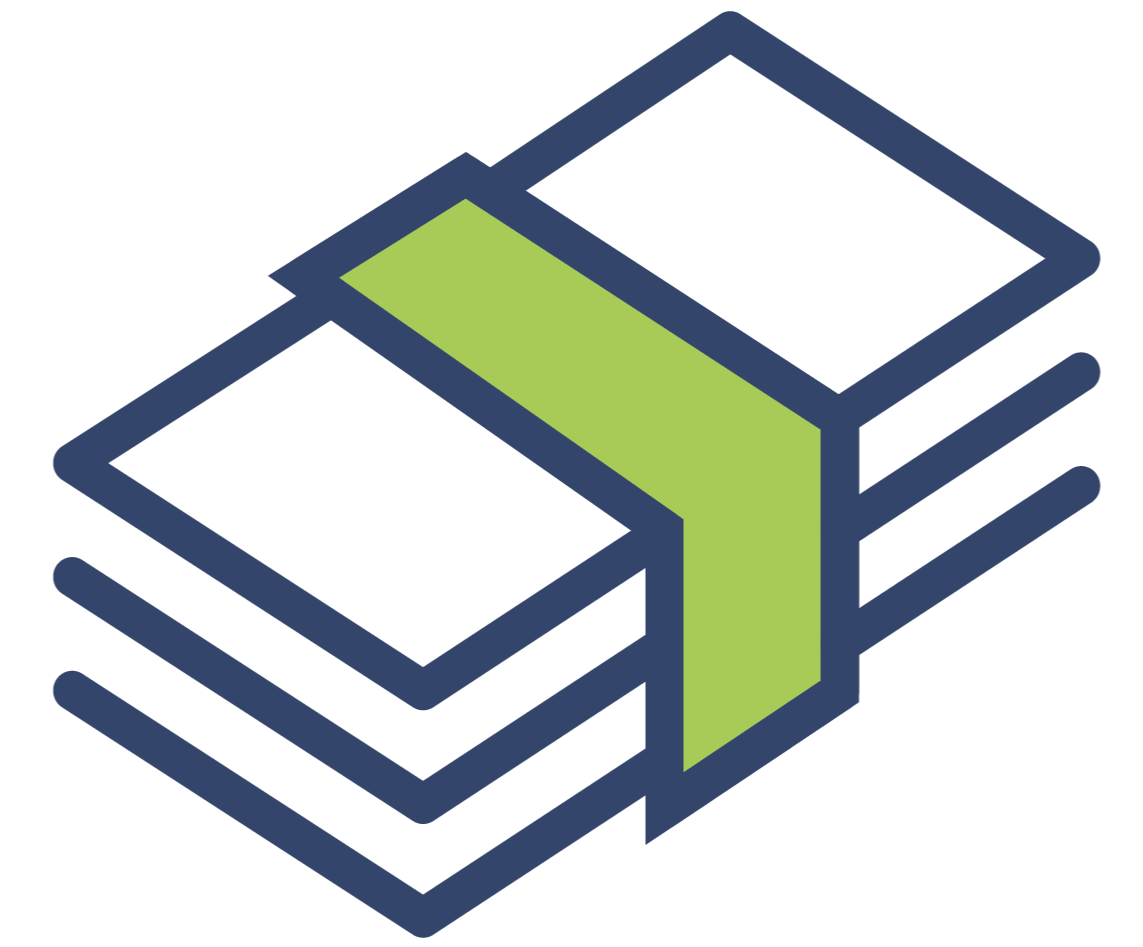 Icon of a stack of money