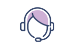 Icon of a person wearing a headset