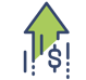 Rising Arrow with Money Icon