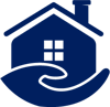 Hand holding a home icon