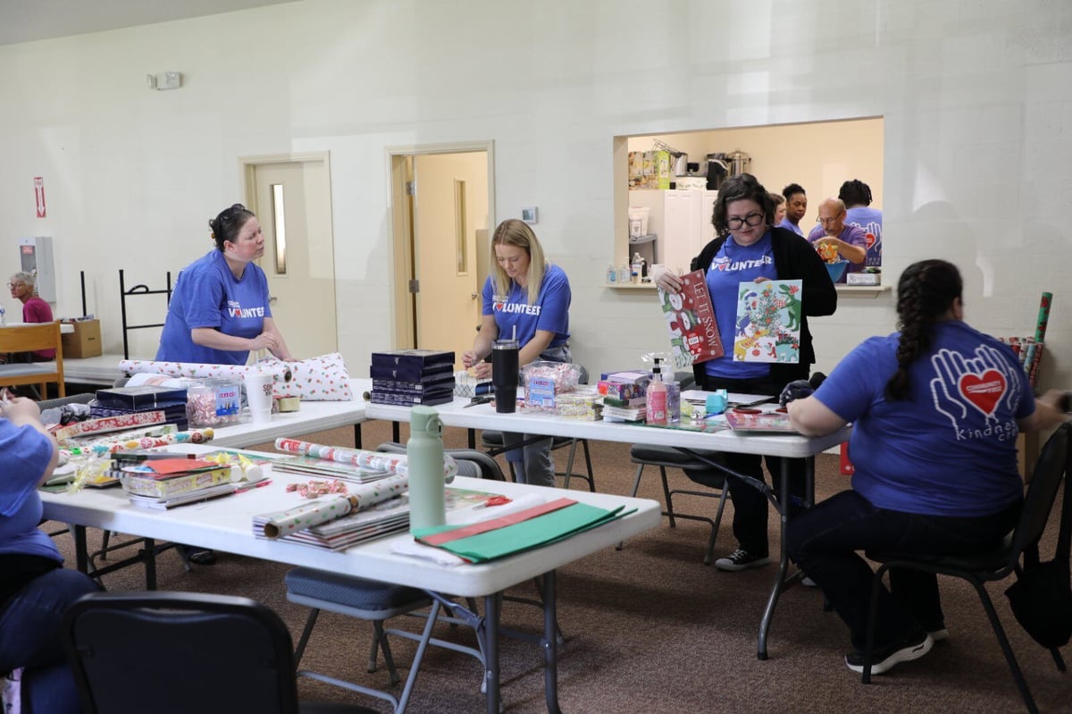 Community First employees volunteering.