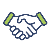 Icon of two hands shaking